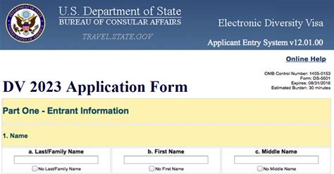 dvprogram state gov 2023|dv 2023 online application form.